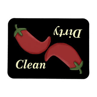 Clean eller Dirty Chili Peppers Dishwasher Magnet
