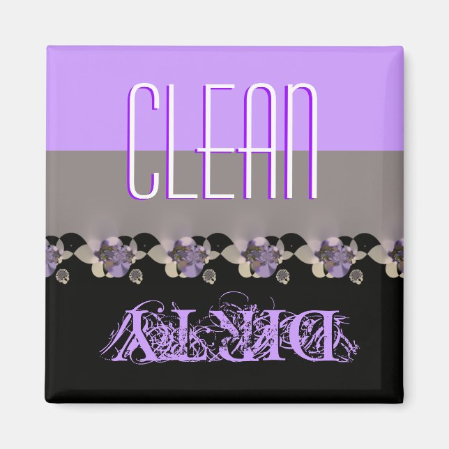 Clean eller Dirty Dishwasher Magnet (Framsidan)