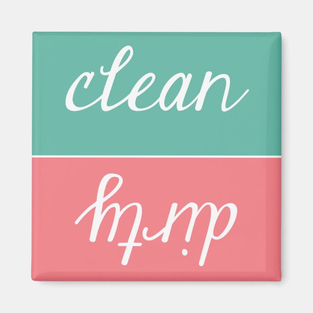 Clean eller Dirty Dishwasher Magnet (Framsidan)
