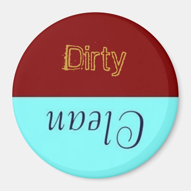 Clean eller Dirty Dishwasher Magnet (Framsidan)