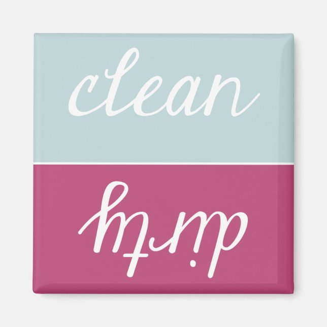 Clean eller Dirty Dishwasher Magnet (Framsidan)