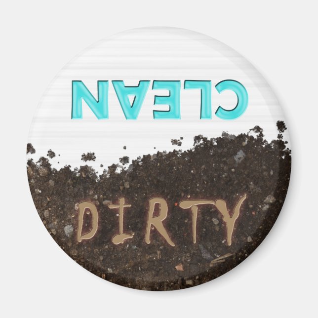 Clean eller Dirty Dishwasher Magnet (Framsidan)