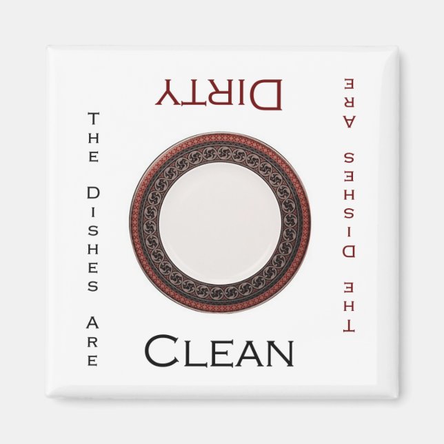 Clean eller Dirty Dishwasher Magnet (Framsidan)