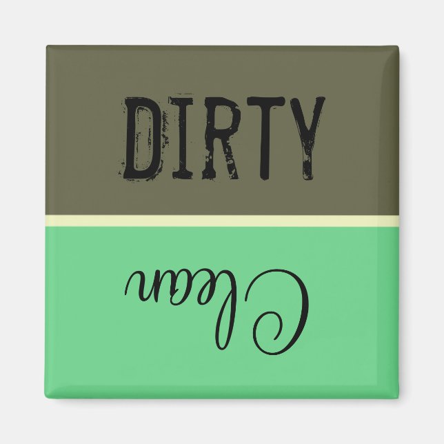 Clean eller Dirty Dishwasher Magnet (Framsidan)