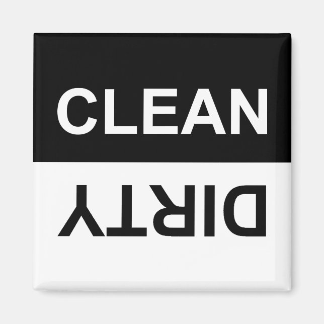 Clean eller Dirty Dishwasher Magnet (Framsidan)