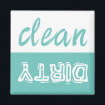 Clean eller Dirty Dishwasher Magnet<br><div class="desc">Inga fler oavsiktliga svävar från filta glasögon raka ut ur diskmaskinen som ännu inte har startat städning program! På turkossidan står det "Dirty" och på den vita sidan står det "Clean". Lägg den på diskmaskinen eller i tvätt-rummet för att lätt kunna referera till alla.</div>