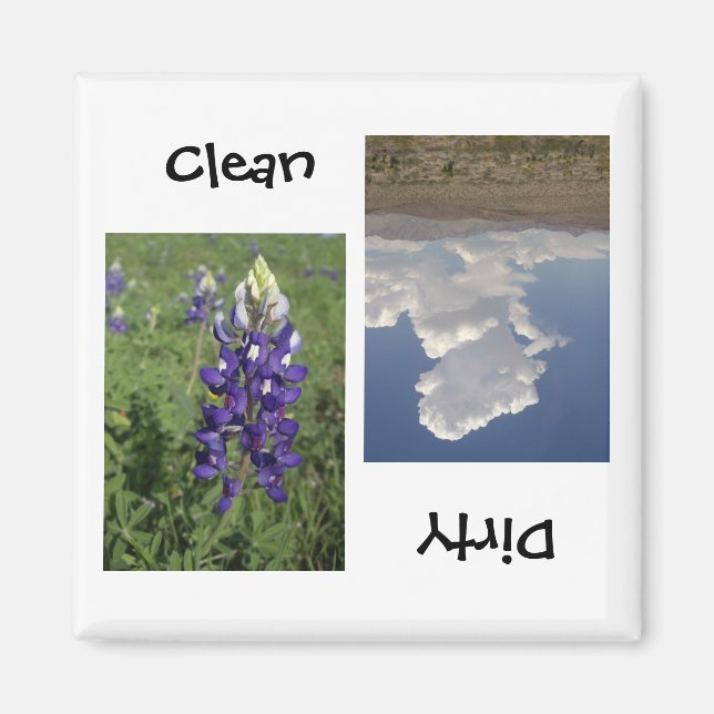 Clean eller Dirty - Dishwasher Magnet (Framsidan)