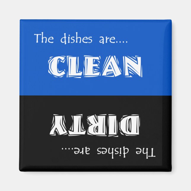 Clean eller Dirty Dishwasher Magnet (Framsidan)