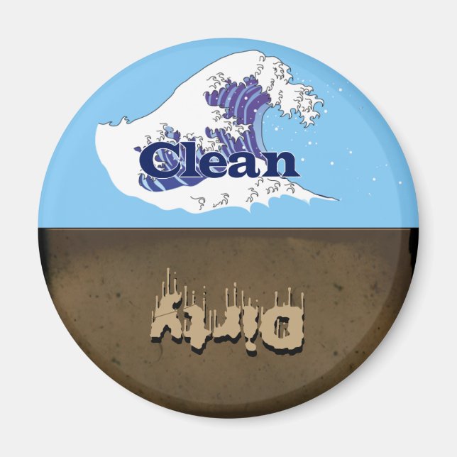 Clean eller Dirty Dishwasher Magnet (Framsidan)