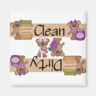 Clean eller Dirty Peanut Butter och Jelly Dishwash Magnet