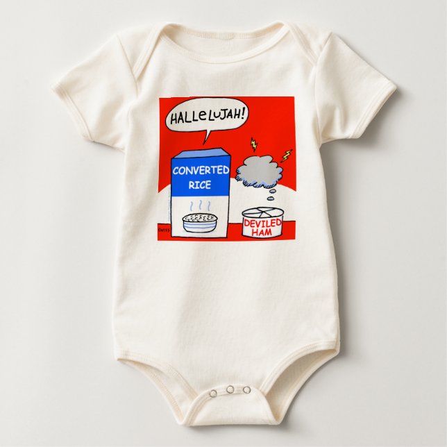 Clean Funny Evangelical Christian Tecknad Baby Tröja (Framsida)