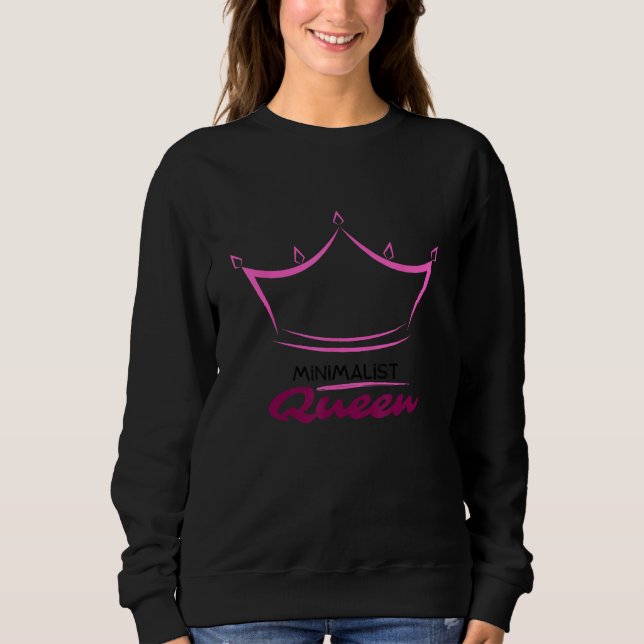 Clean Girl Aesthetic Minimalist Queen Crown T Shirt (Framsida)