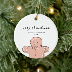 Clean God jul Ginger Bread Man Julgransprydnad Keramik