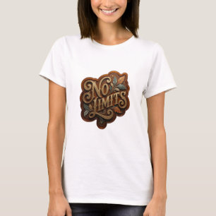 Clean Gold NO LIMITS Statement T-shirt