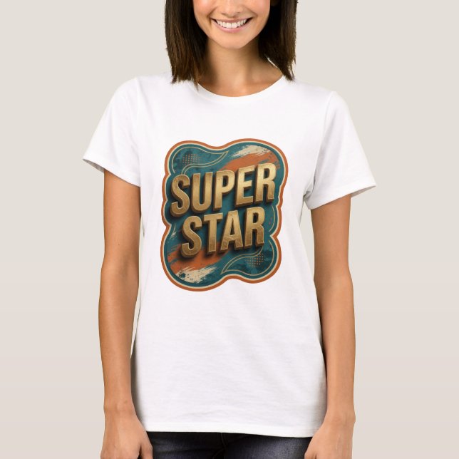 Clean Gold SUPER STAR Tee (Framsida)