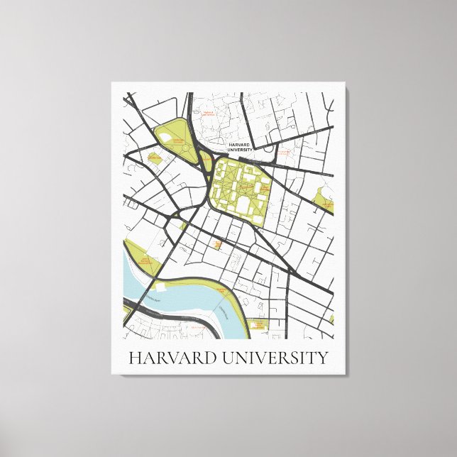 CLEAN HARVARD UNIVERSITETEN MASSACHUSETTS OUTLINE  CANVASTRYCK (Framsida)