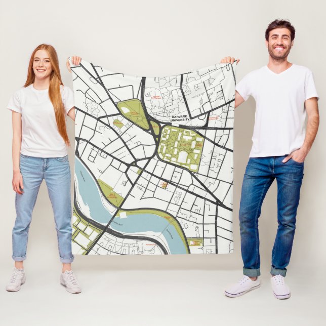 CLEAN HARVARD UNIVERSITETEN MASSACHUSETTS OUTLINE  FLEECEFILT (På plats)