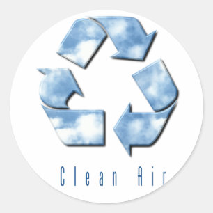 Clean Luft Sticker Runt Klistermärke