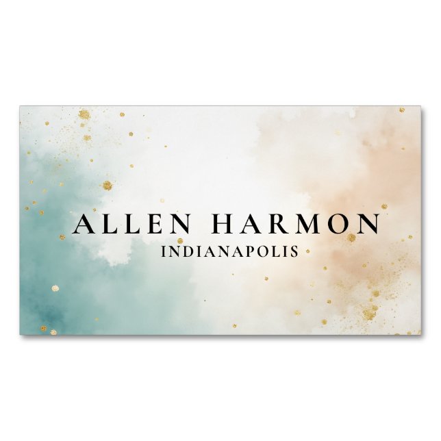 Clean Minimal Custom Family Name | 5-Minute Edit Magnetiska Visitkort (Framsida)