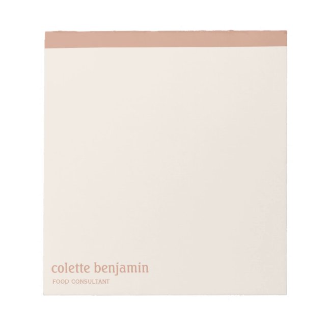 Clean Minimalist Antique Orange & Pale Peach Anteckningsblock (Framsida)