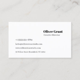 Clean Minimalist Business Card Visitkort