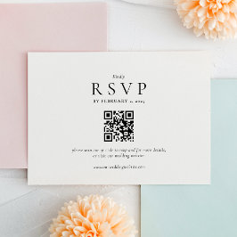 Clean Modern Qr Code Wedding OSA Kort