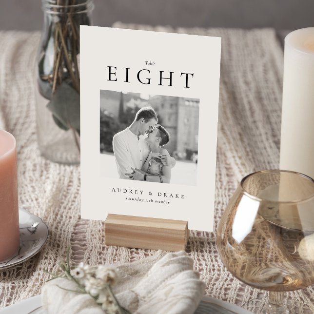 Clean Modern Wedding Photo Bordsnummer (Skapare uppladdad)