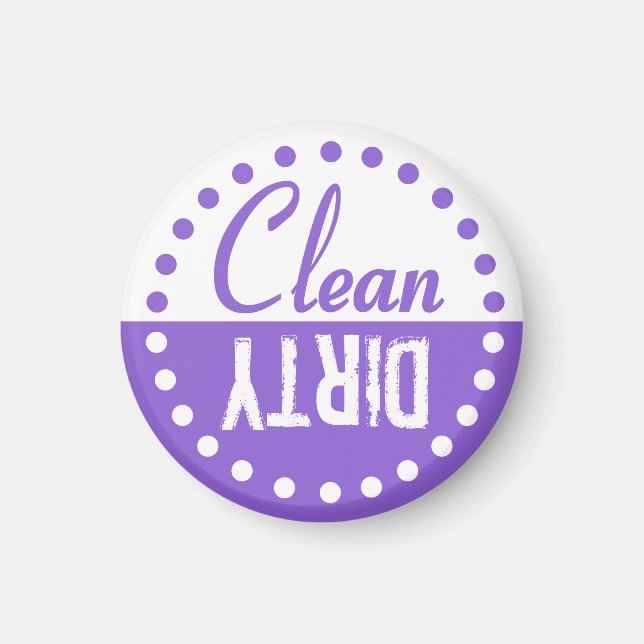 Clean och Dirty Dishwasher Magnet (Framsidan)