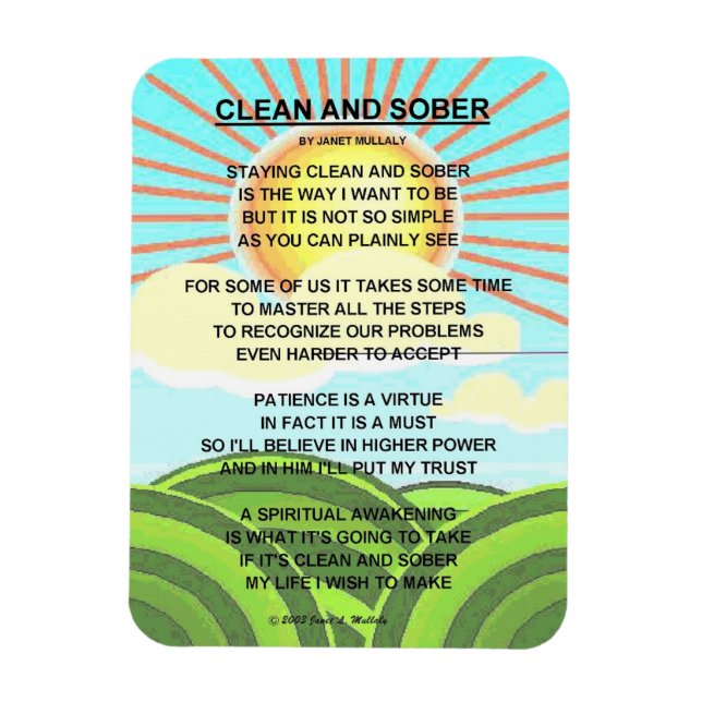 CLEAN OCH SOBER MAGNET (Vertikal)