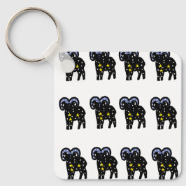 Clean Ram Zodiac Keychain – Bold Aries Symbol  Nyckelring