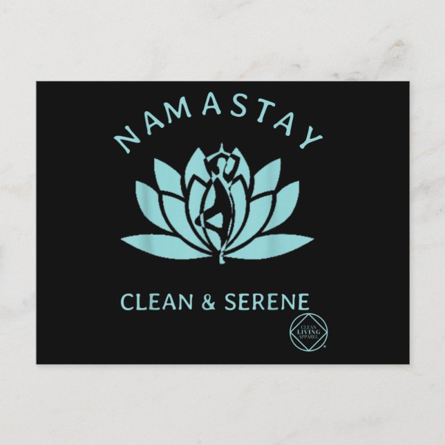 Clean & Serene Yoga Narcotics Anonymous Vykort (Framsida)