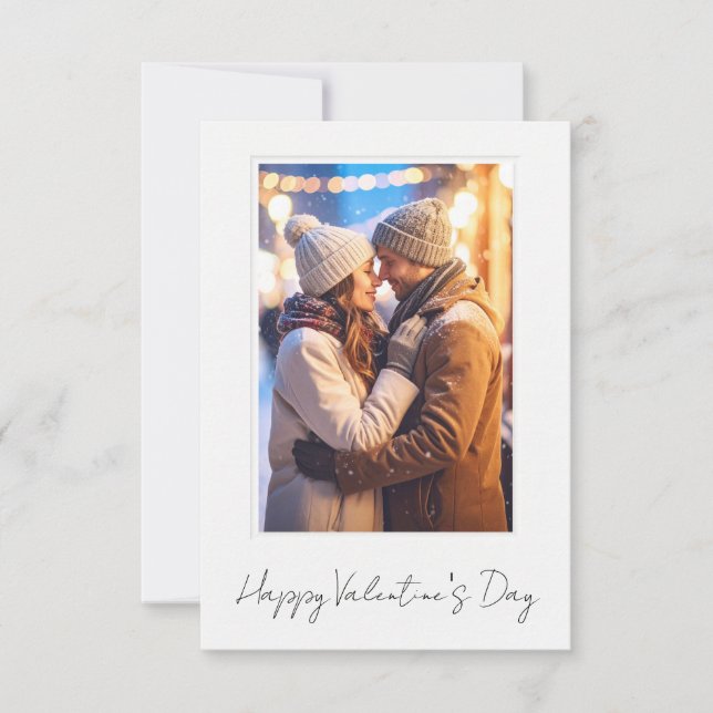 Clean & Simple Happy Valentine’s Day Flat Card (Framsida)
