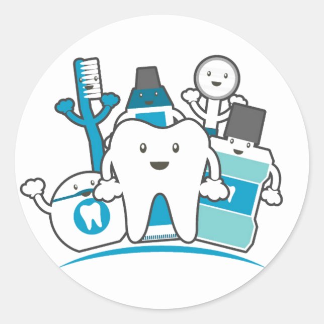 Clean Teeth Gang Runt Klistermärke (Framsida)