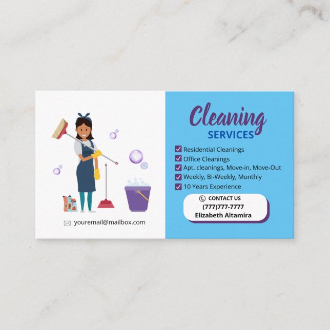 Cleaning_Bubble Business Card (Framsida)