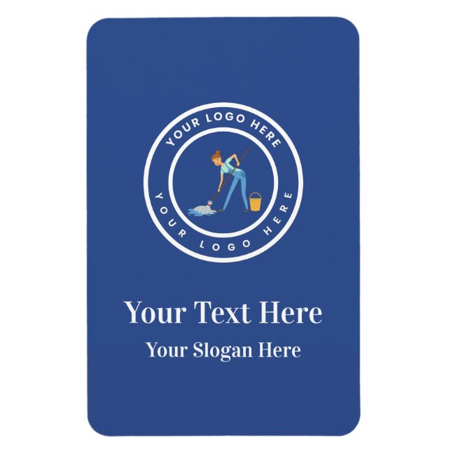 Cleaning Company | Custom Logo Cleaning Service Magnet (Vertikal)