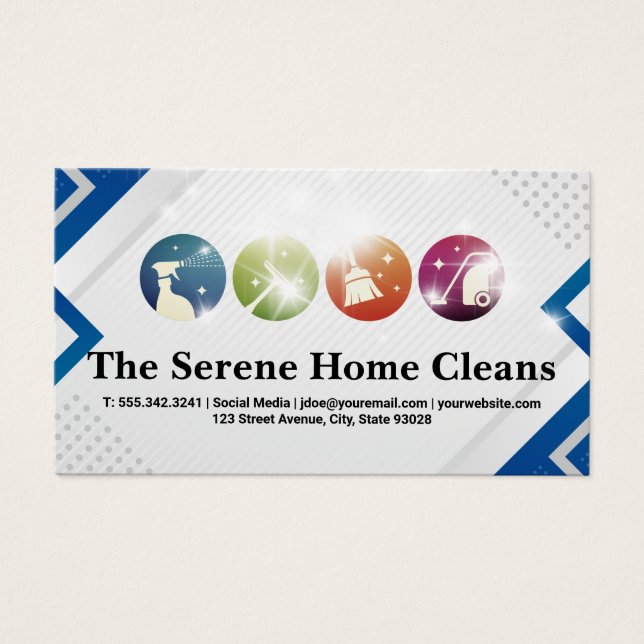 Cleaning Icons | Sparkles | Maid Visitkort (Framsidan)