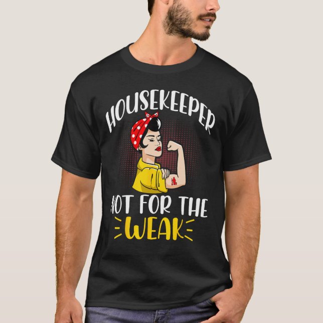 Cleaning Lady Housekeeping Housekeeper T Shirt (Framsida)