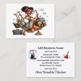 Cleaning Service Housekeeping  Business Card Visitkort