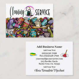Cleaning Service Housekeeping  Business Card Visitkort