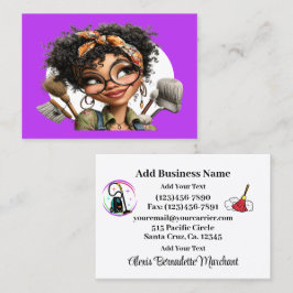 Cleaning Service Housekeeping  Business Card Visitkort