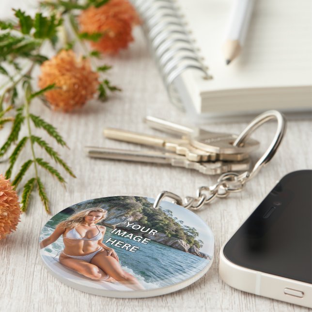 CLEAR! 🔑 Acrylic Keychain – Add Image or Text (Högra Framsidan)