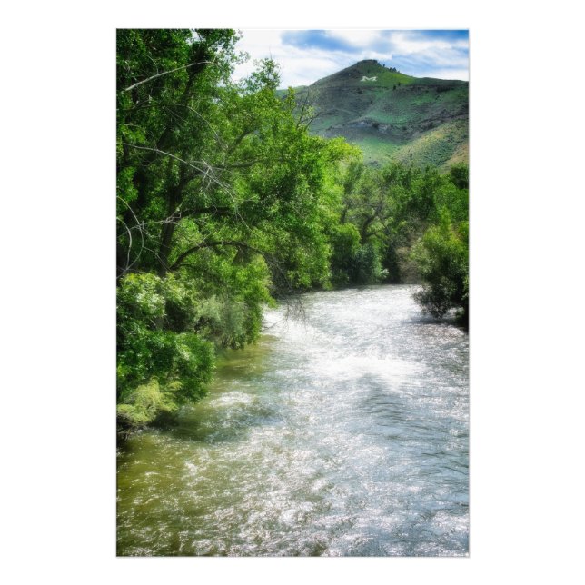 Clear Bäck och Mount Zion Golden Colorado Summer Fototryck (Framsidan)