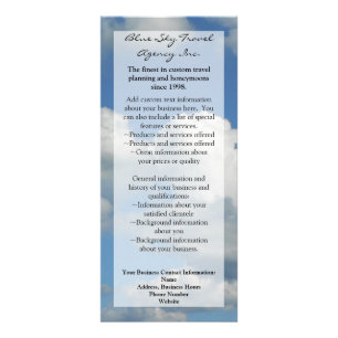 Clear Blå himmel Reklamkort