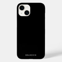 Clear Black iphone case med Namn