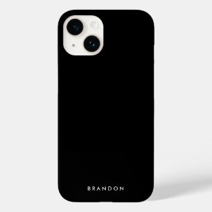 Clear Black iphone case med Namn