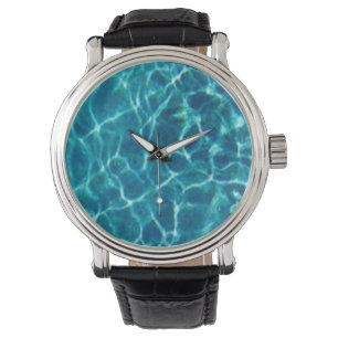Clear Blue Bassäng Vatten Watch Armbandsur