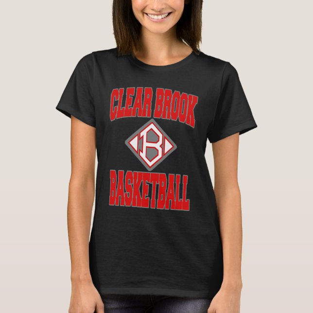 Clear Brook Wolverines Basketball T Shirt (Framsida)