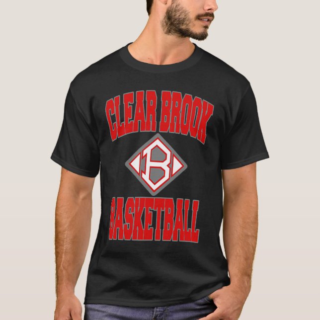 Clear Brook Wolverines Basketball T Shirt (Framsida)