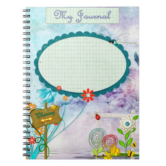 Clear Clue Whimsey Journal ANPASSNINGSBAR Anteckningsbok (Framsidan)