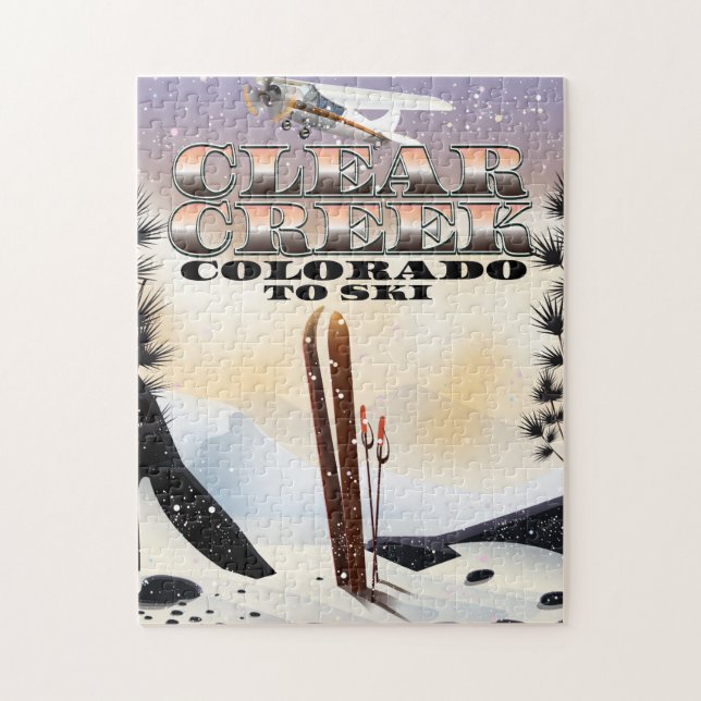 Clear Creek, Colorado skidistributionsaffisch. Pussel (Vertikal)